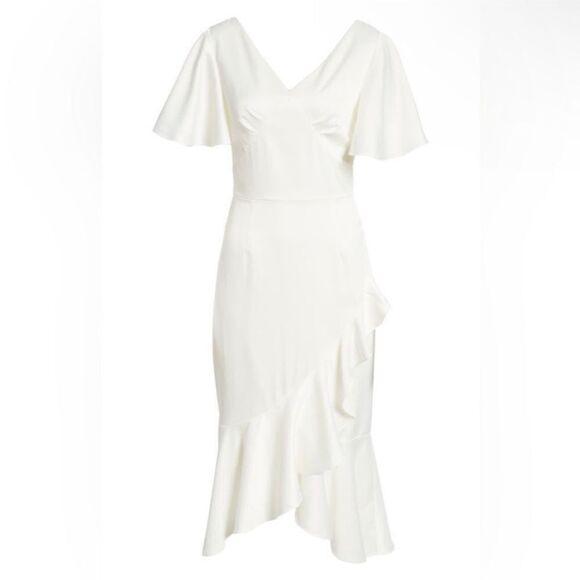 AmyLynn NWT V-neck Ruffle Midi Tea Dress White
Size Small - Picture 4 of 13